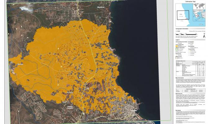 Το Copernicus δείχνει την καταστροφή: Η φωτιά έκανε στάχτη σχεδόν 13.000 στρέμματα γης  Πηγή: Το Copernicus δείχνει την καταστροφή: Η φωτιά έκανε στάχτη σχεδόν 13.000 στρέμματα γης