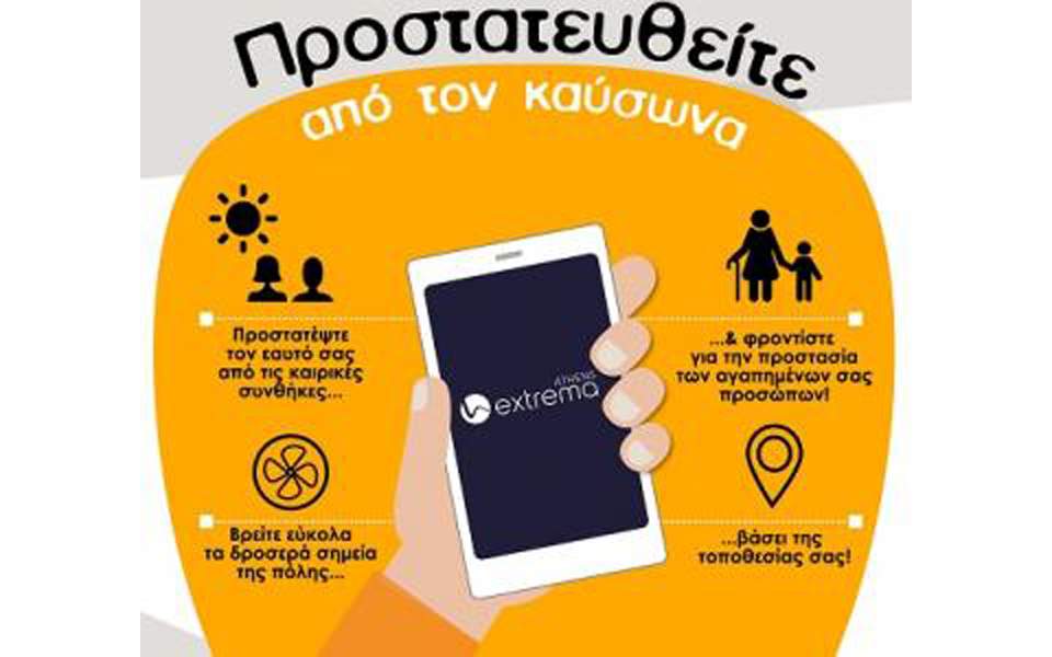 EXTREMA Athens: Η εφαρμογή που προστατεύει από τον… καύσωνα