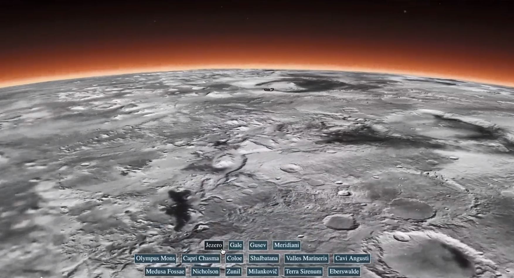 NASA: Νέος διαδραστικός 3D χάρτης μάς «ταξιδεύει» στον Άρη