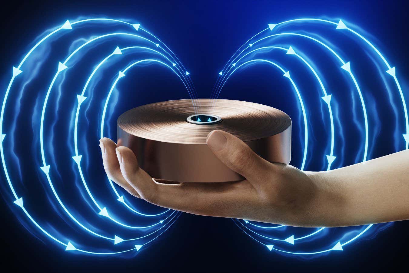 Ένας μαγνήτης στην παλάμη του χεριού που ανταγωνίζεται τους κολοσσούς