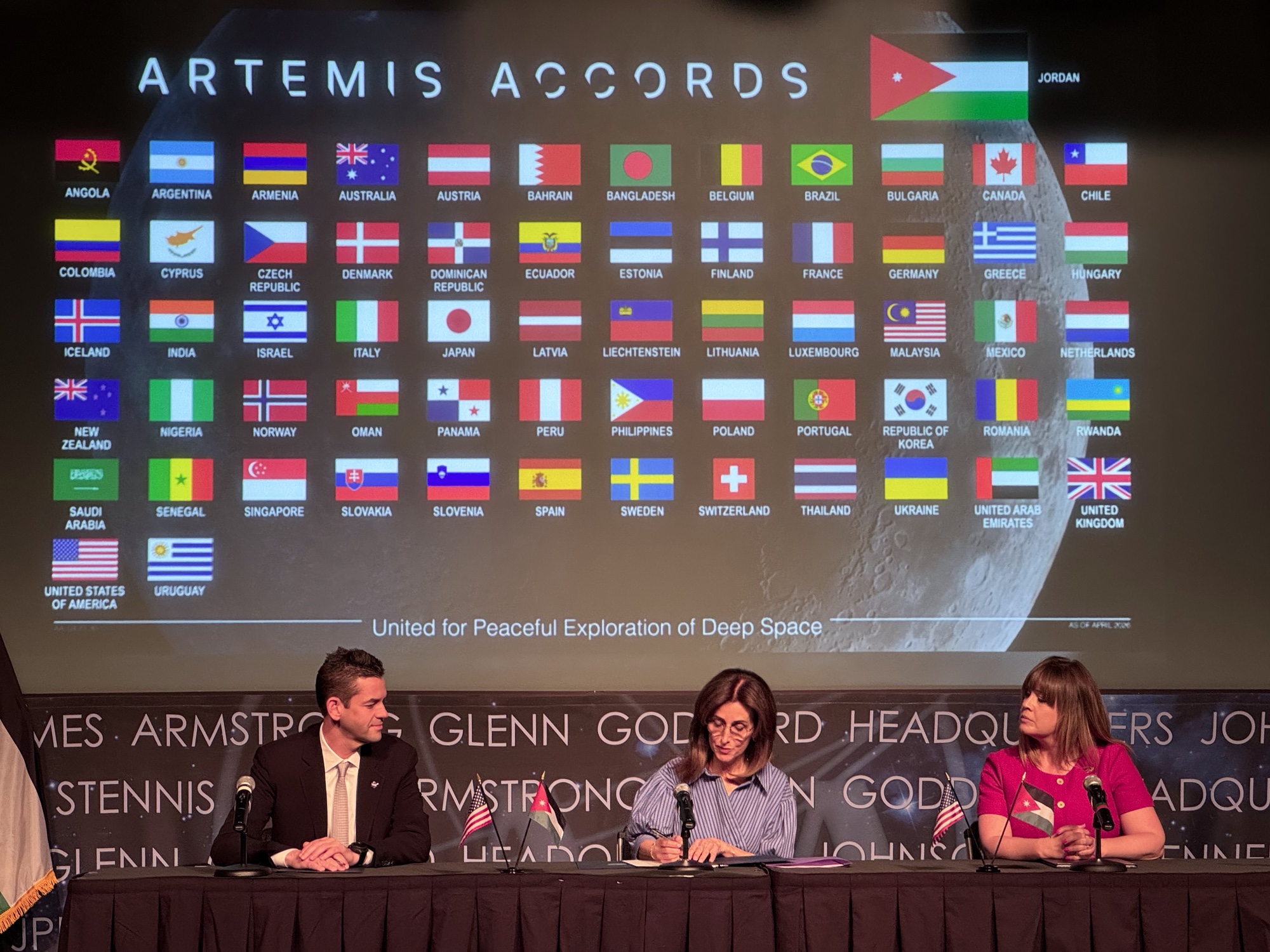 Η Ιορδανία υπέγραψε τις Συμφωνίες Άρτεμις