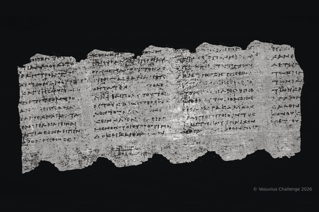 Αποκρυπτογραφήθηκαν τα σωζόμενα τμήματα 2.000 ετών φιλοσοφικού κειμένου που διασώθηκε από την έκρηξη του Βεζούβιου