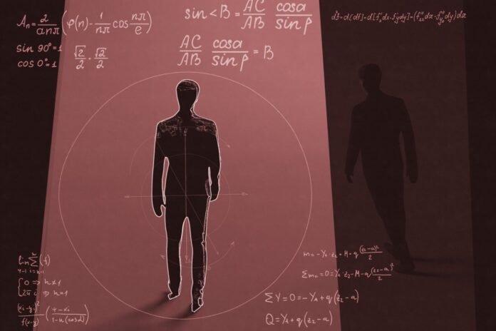 Silhouette,Of,A,Man,Inside,The,Universe,,Physical,And,Mathematical